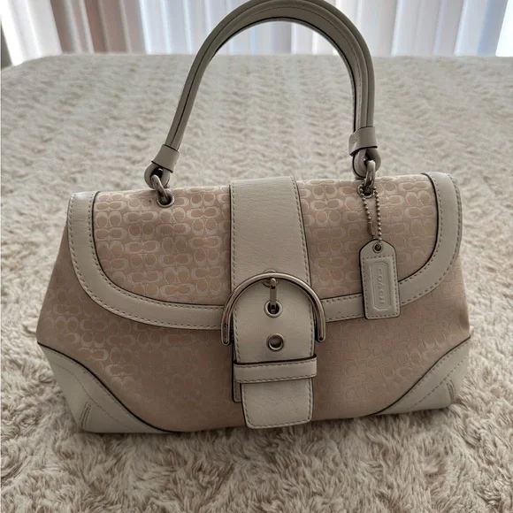 Coach Y2K Soho Handbag: Ivory Signature Jacquard - Picture 1 of 8